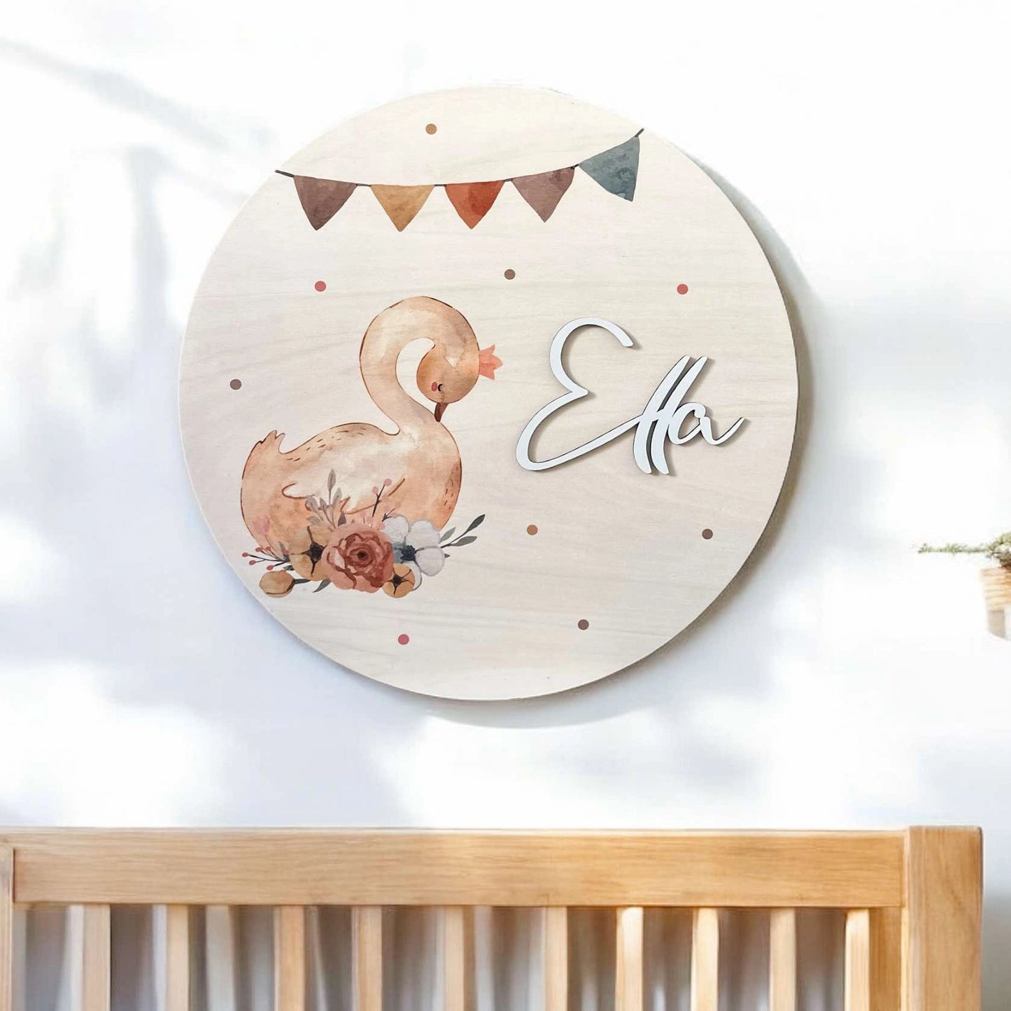 Swan Dreams Wooden Plaque
