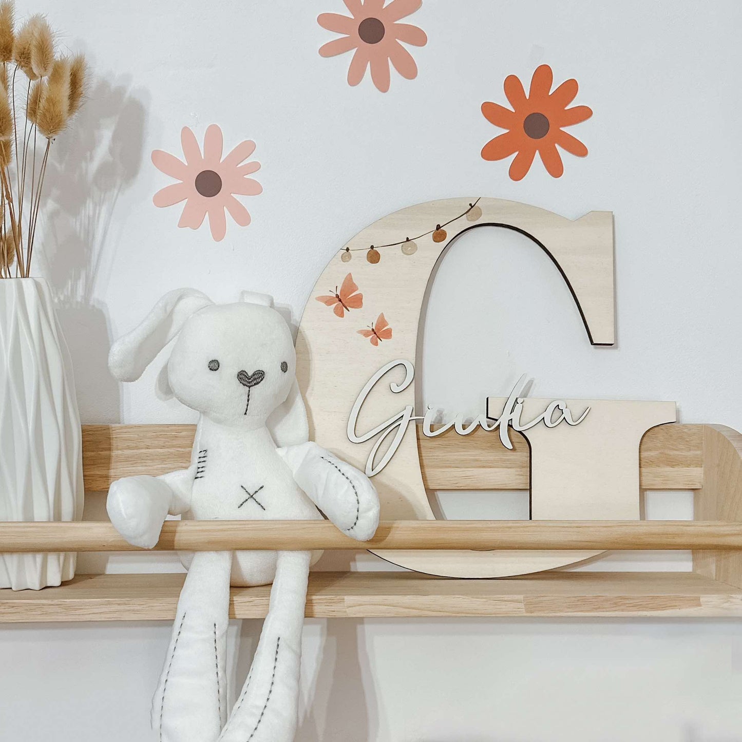 Dainty Wooden initial