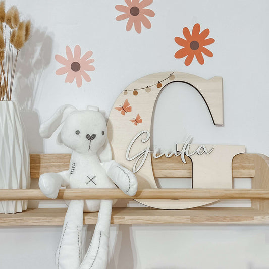 Dainty Wooden initial