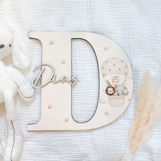 Balloon adventure Wooden Initial
