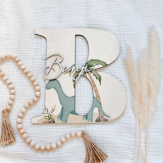 Dino Roar Wooden Initial