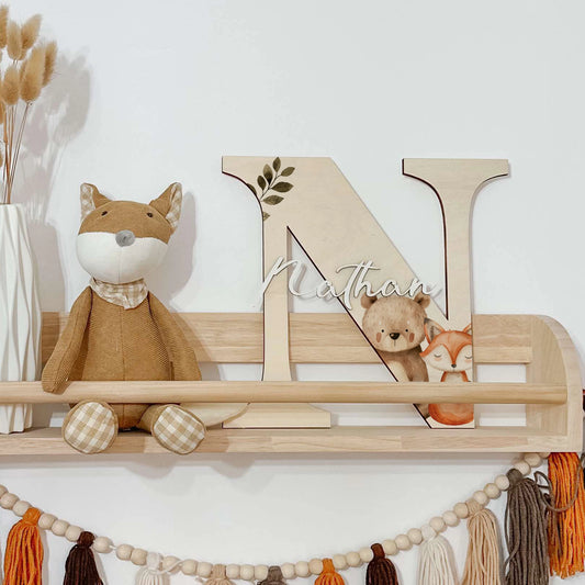In the Forest Wooden Initial