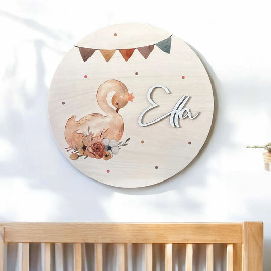 Swan Dreams Wooden Plaque